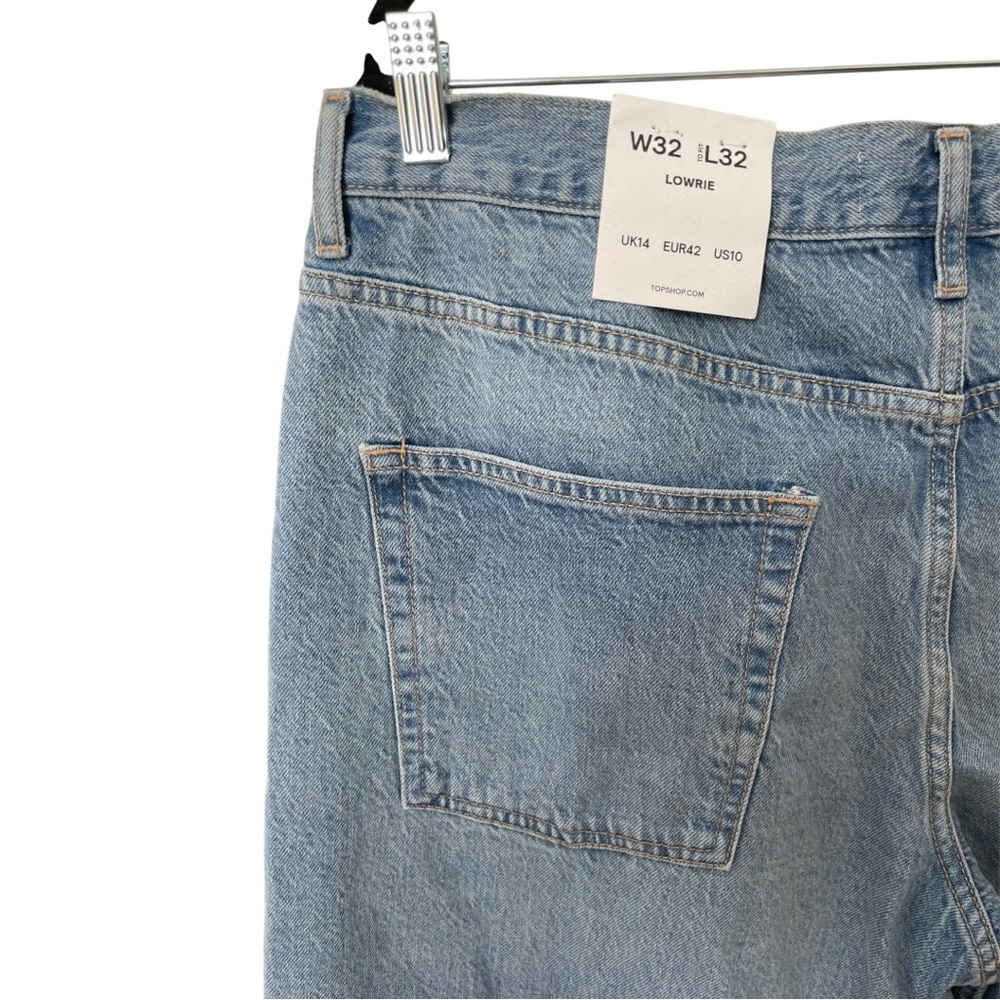 Topshop Lowrie Low Rise Baggy Jeans Light Blue Unisex Size 32x32 MSRP$80 NWT - Picture 4 of 6
